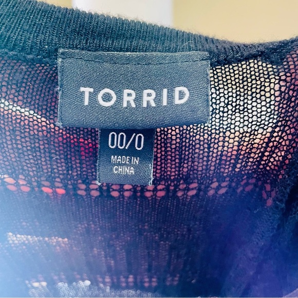 Torrid Black Sleeveless Open Cardigan Size 00/0 - Picture 4 of 5